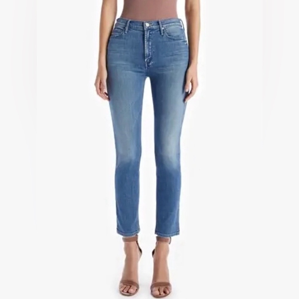 MOTHER Mid Rise Dazzler Ankle Jeans Embroidered Denim 25 Rare - Picture 2 of 16